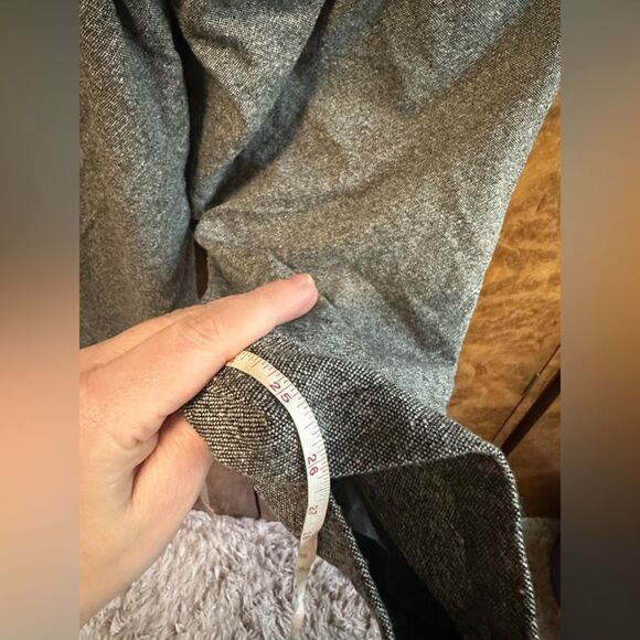 Chic Gray Pants with Black Floral Embroidery - Picture 4 of 6